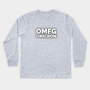 OMFG Omicron (black) Kids Long Sleeve T-Shirt